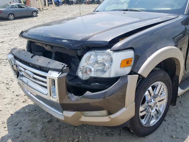 1FMEU74E57UA71430 - 2007 FORD EXPLORER E GRAY photo 9