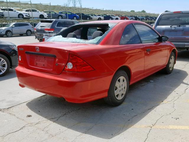 1HGEM22114L068468 - 2004 HONDA CIVIC DX V RED photo 4