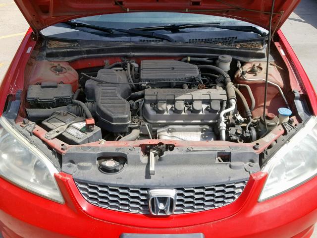 1HGEM22114L068468 - 2004 HONDA CIVIC DX V RED photo 7