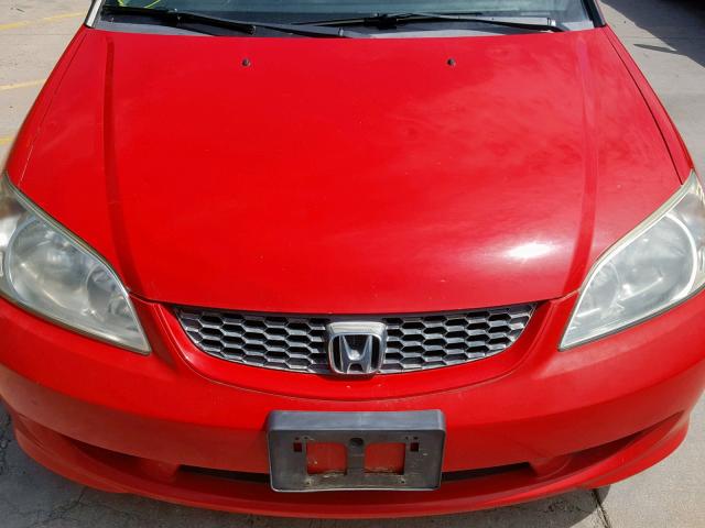 1HGEM22114L068468 - 2004 HONDA CIVIC DX V RED photo 9