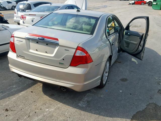 3FAHP0JG9AR288280 - 2010 FORD FUSION SEL SILVER photo 4