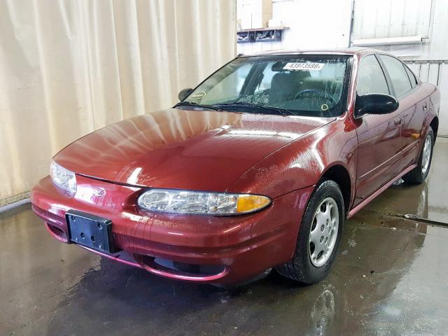 1G3NL52FX3C304824 - 2003 OLDSMOBILE ALERO GL MAROON photo 2