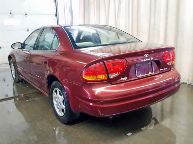 1G3NL52FX3C304824 - 2003 OLDSMOBILE ALERO GL MAROON photo 3