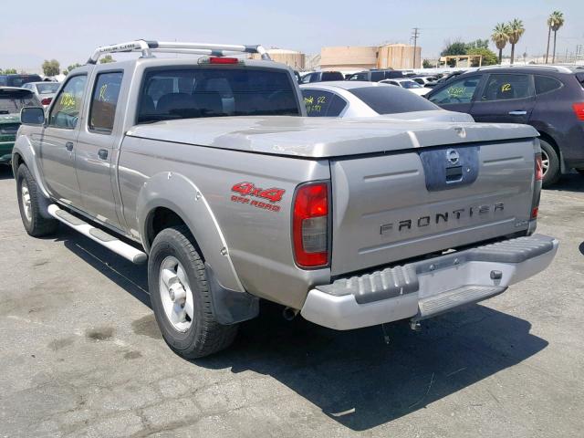 1N6ED29Y52C358532 - 2002 NISSAN FRONTIER C GRAY photo 3