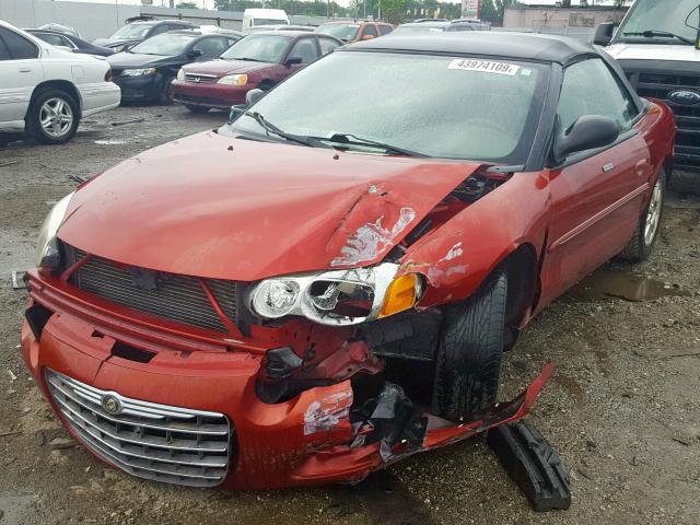 1C3EL75R66N258990 - 2006 CHRYSLER SEBRING GT RED photo 2