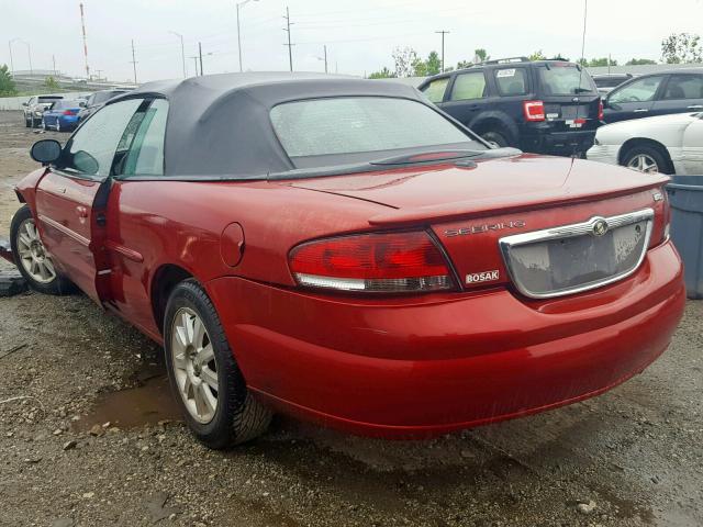 1C3EL75R66N258990 - 2006 CHRYSLER SEBRING GT RED photo 3