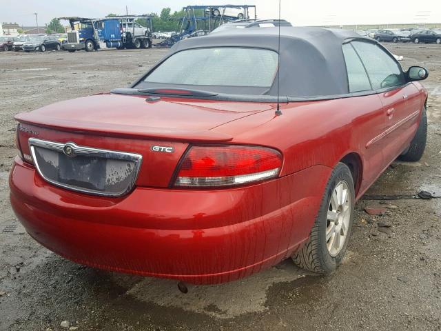 1C3EL75R66N258990 - 2006 CHRYSLER SEBRING GT RED photo 4