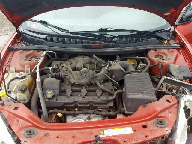 1C3EL75R66N258990 - 2006 CHRYSLER SEBRING GT RED photo 7