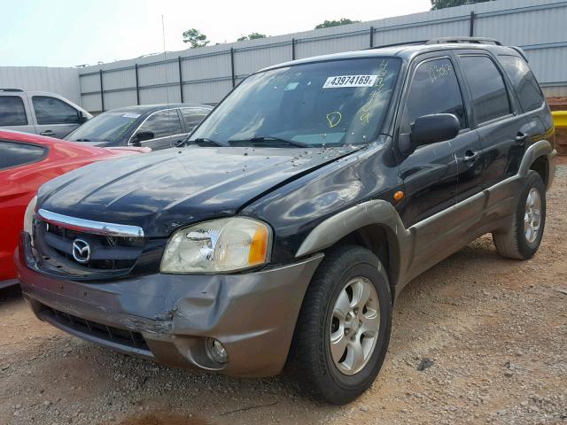 4F2YZ04103KM12178 - 2003 MAZDA TRIBUTE LX BLACK photo 2