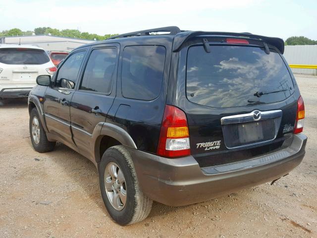 4F2YZ04103KM12178 - 2003 MAZDA TRIBUTE LX BLACK photo 3