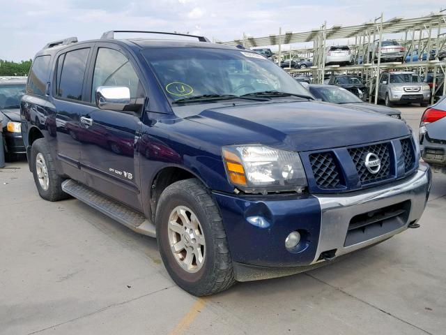 5N1AA08B56N708789 - 2006 NISSAN ARMADA SE BLUE photo 1