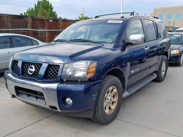 5N1AA08B56N708789 - 2006 NISSAN ARMADA SE BLUE photo 2