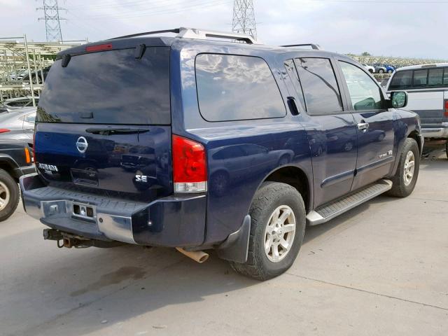 5N1AA08B56N708789 - 2006 NISSAN ARMADA SE BLUE photo 4