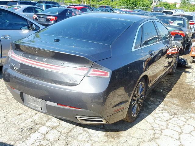 3LN6L2LU1FR607816 - 2015 LINCOLN MKZ HYBRID GRAY photo 4