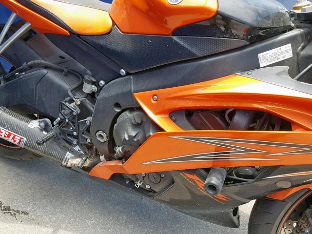 JYARJ16E79A018317 - 2009 YAMAHA YZFR6 ORANGE photo 7