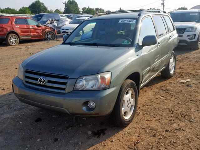 JTEEP21A670191160 - 2007 TOYOTA HIGHLANDER GREEN photo 2