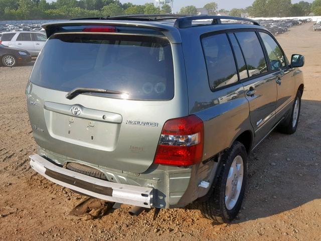 JTEEP21A670191160 - 2007 TOYOTA HIGHLANDER GREEN photo 4