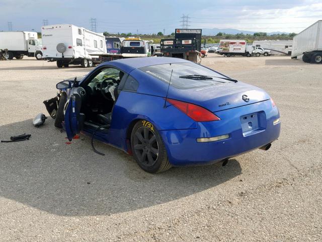 JN1AZ34D93T116330 - 2003 NISSAN 350Z COUPE BLUE photo 3