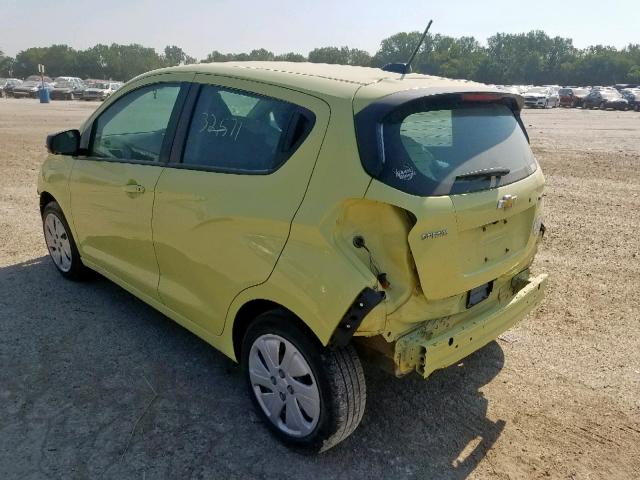 KL8CB6SA8HC831264 - 2017 CHEVROLET SPARK LS YELLOW photo 3