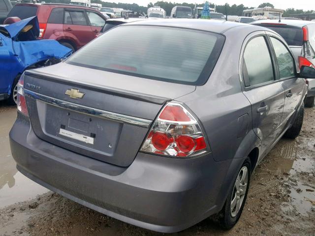 KL1TD5DE9AB133115 - 2010 CHEVROLET AVEO LS GRAY photo 4