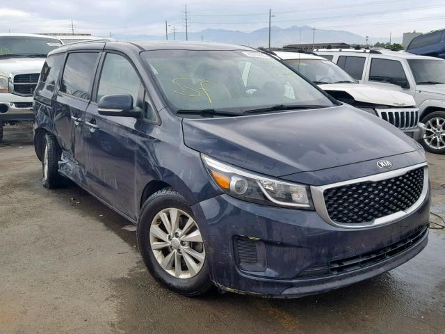 KNDMB5C16G6103167 - 2016 KIA SEDONA LX BLUE photo 1