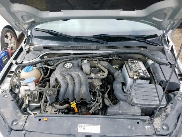 3VW2K7AJ3CM402144 - 2012 VOLKSWAGEN JETTA BASE SILVER photo 7