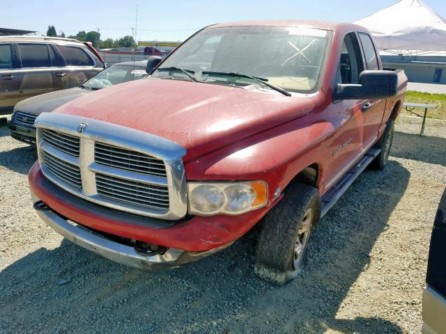3D7KS28C05G710554 - 2005 DODGE RAM 2500 S წითელი ფოტო 2