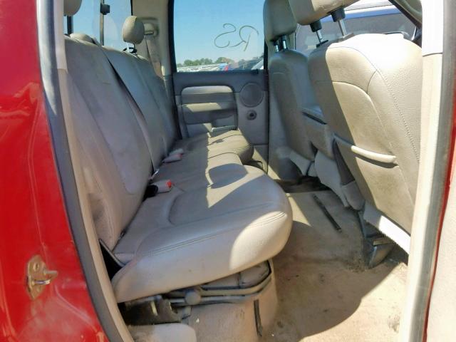3D7KS28C05G710554 - 2005 DODGE RAM 2500 S წითელი ფოტო 6