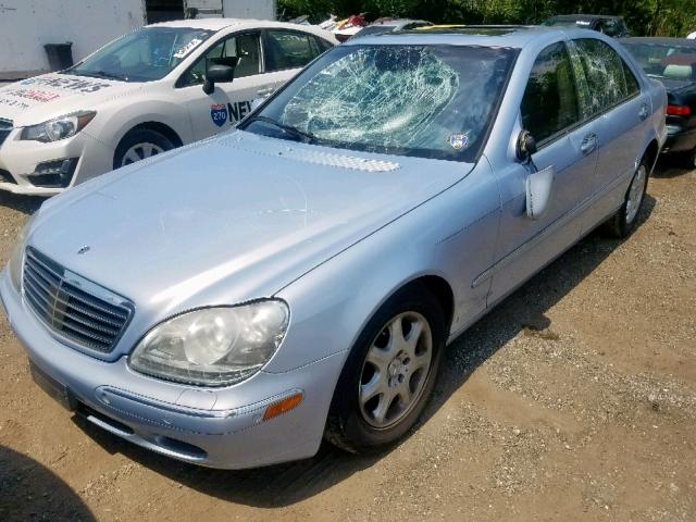 WDBNG75J32A253854 - 2002 MERCEDES-BENZ S 500 BLUE photo 2