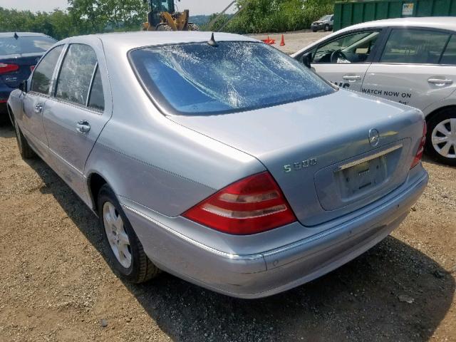 WDBNG75J32A253854 - 2002 MERCEDES-BENZ S 500 BLUE photo 3