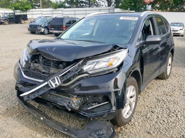 2HKRM4H79FH659789 - 2015 HONDA CR-V EXL BLACK photo 2