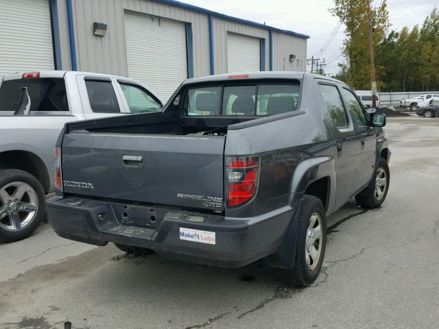 5FPYK1F2XDB013087 - 2013 HONDA RIDGELINE GRAY photo 4