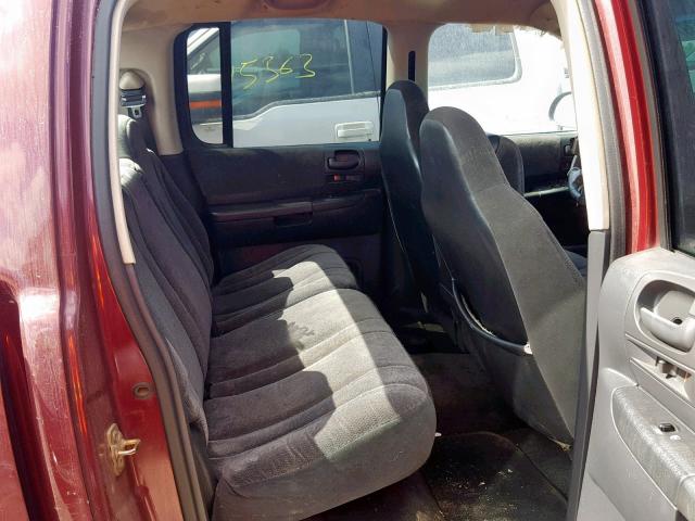 1B7HL2AX51S288346 - 2001 DODGE DAKOTA QUA MAROON photo 6