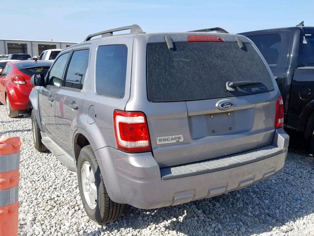 1FMCU03118KB42178 - 2008 FORD ESCAPE XLT GRAY photo 3