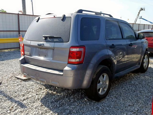 1FMCU03118KB42178 - 2008 FORD ESCAPE XLT GRAY photo 4