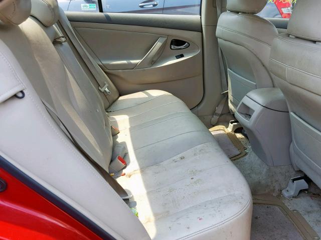 4T1BE46K39U348225 - 2009 TOYOTA CAMRY BASE RED photo 6