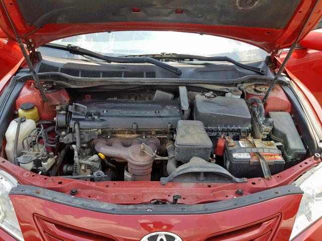 4T1BE46K39U348225 - 2009 TOYOTA CAMRY BASE RED photo 7