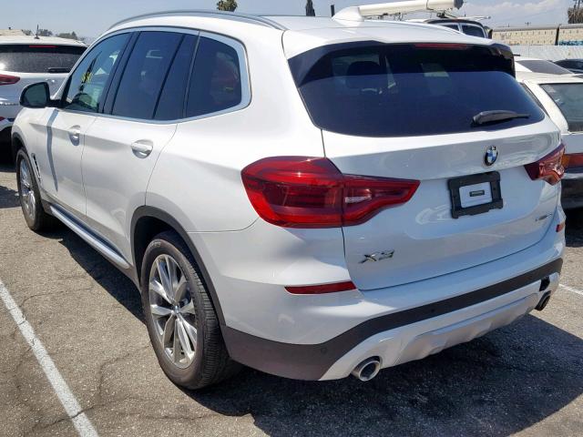 5UXTR7C59KLE96244 - 2019 BMW X3 SDRIVE3 WHITE photo 3