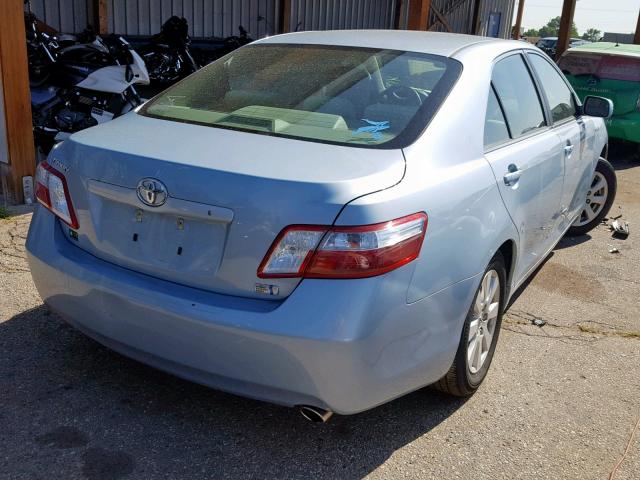 4T1BB46KX8U057874 - 2008 TOYOTA CAMRY HYBR BLUE photo 4