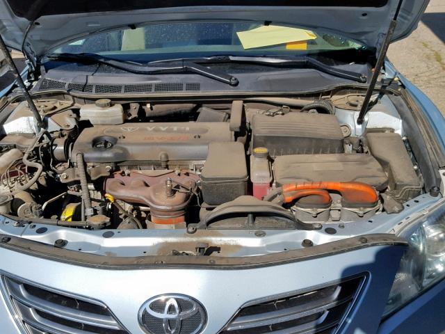 4T1BB46KX8U057874 - 2008 TOYOTA CAMRY HYBR BLUE photo 7