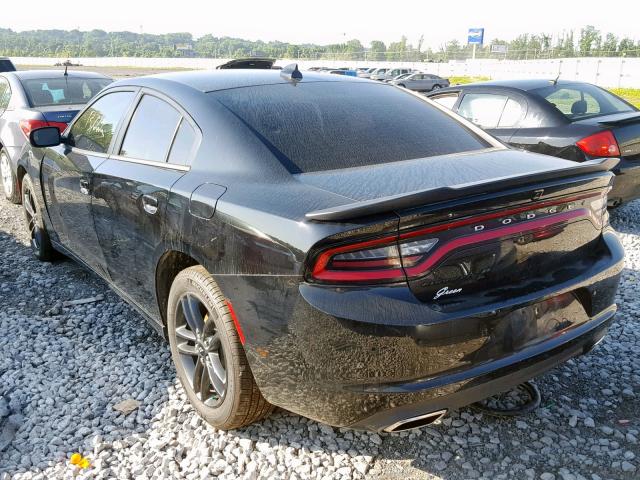 2C3CDXJG0KH520692 - 2019 DODGE CHARGER SX BLACK photo 3