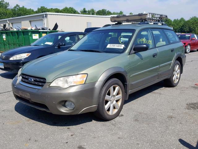 4S4BP61C277312074 - 2007 SUBARU LEGACY OUT GREEN photo 2