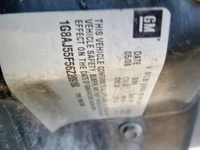 1G8AJ55F56Z209180 - 2006 SATURN ION LEVEL GRAY photo 10