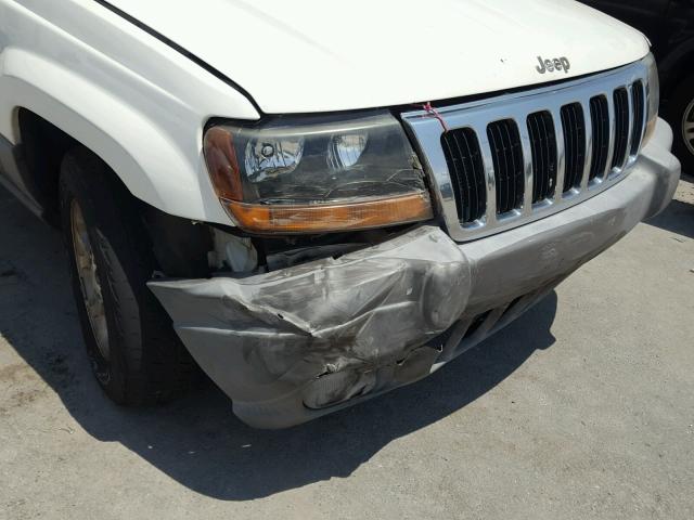 1J4G248N8YC326987 - 2000 JEEP GRAND CHER WHITE photo 9