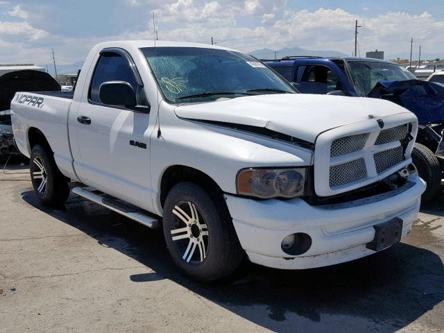 1D7HA16NX2J245948 - 2002 DODGE RAM 1500 WHITE photo 1