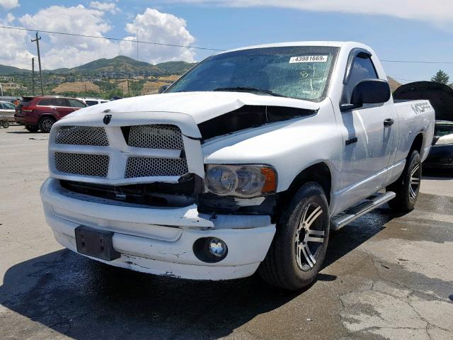 1D7HA16NX2J245948 - 2002 DODGE RAM 1500 WHITE photo 2