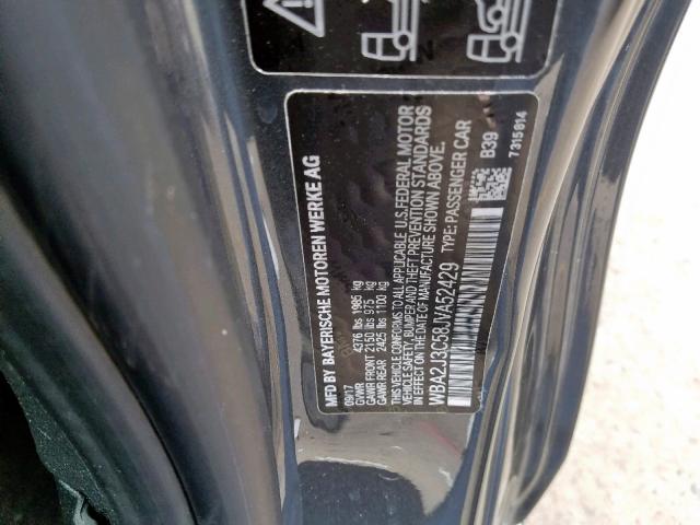 WBA2J3C58JVA52429 - 2018 BMW 230XI GRAY photo 10