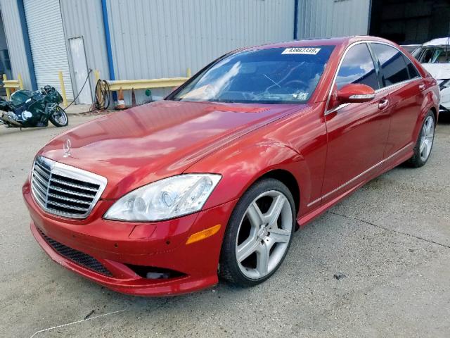 WDDNG71X37A144853 - 2007 MERCEDES-BENZ S 550 RED photo 2