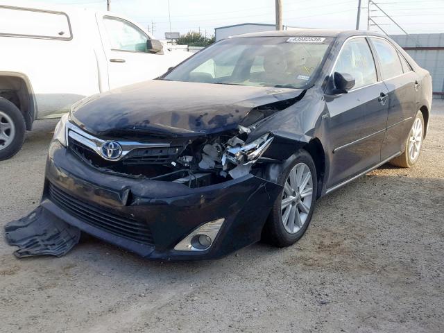 4T1BD1FK6DU066011 - 2013 TOYOTA CAMRY HYBR BLACK photo 2