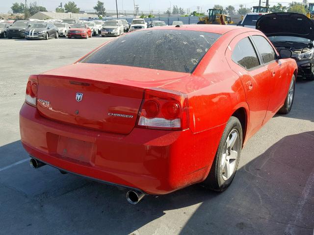 2B3KA33VX9H542005 - 2009 DODGE CHARGER SX RED photo 4